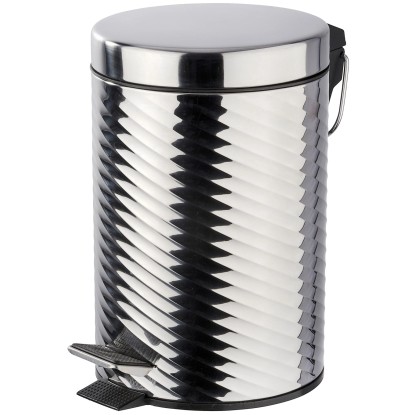 Wenko Spiro pedálos szemetes fényes rozsdamentes acél 3 l