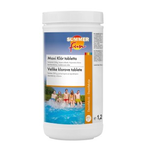 Summer Fun Maxi Klór tabletta a medence pH-szabályozásához.