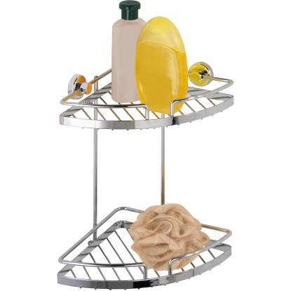 Wenko Sion sarokpolc Power Loc fúrás nélküli rögzítéssel, 28 cm széles