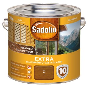 Sadolin időjárásálló festék, dió, selyemfényű, kültéri használatra.