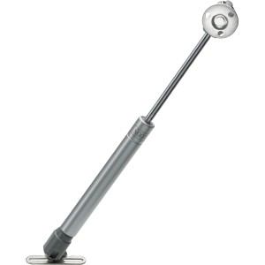 Hettich 100N-os gázrugós billenőajtó tartó, 165 mm hosszú, bútorszerelvényekhez.
