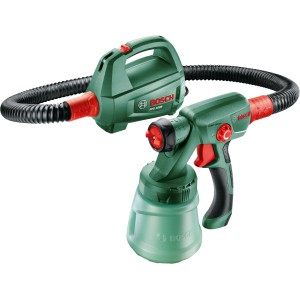 Bosch PFS 1000 finomszóró rendszer festékekhez és lazúrokhoz, tömlővel és festéktartállyal.