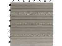 Összepattintható WPC járólap világosszürke 30 cm x 30 cm 10 darab