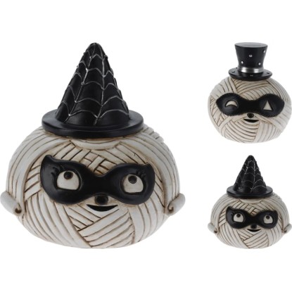 Múmia fej 2-féle változatban polyresin 12,2 cm