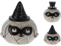 Múmia fej 2-féle változatban polyresin 12,2 cm