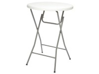 Westside állóasztal összecsukható acél átmérő 80 cm Fehér