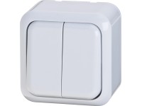 Falon kívüli sorozatkapcsoló fehér Falon kívüli sorozatkapcsoló fehér