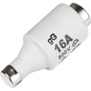 Fehér DII/E27 biztosíték, 16A lassú, 5 darabos csomag áramkörvédelemhez.