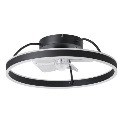 EGLO mennyezeti ventilátor lámpa LED RGB CCT 50 cm átmérő fekete
