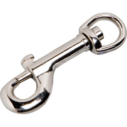 Reteszes karabinerhorog nikkelezett 53 mm x 15 mm x 78 mm