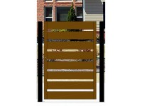 INTEGO Kiskapu jobb fém belátásgátló 1 m x 1,5 m aranytölgy