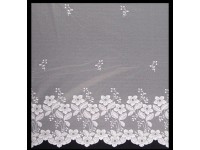 Albani Jacquard függöny a szélén virág díszekkel fehér 270 cm - méteráru