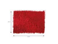 MSV Chenille hochflor fürdőszobai kilépő 40 cm x 60 cm piros