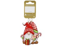 Karácsonyi dekor manó figurák dísz fából 7 cm x 8,5 cm színes 2 db Karácsonyi dekor manó figurák dísz fából 7 cm x 8,5 cm színes 2 db