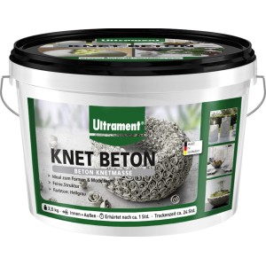 Ultrament Knet Beton 2,5 kg-os vödör, világosszürke beton modellezéshez.