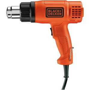 Black+Decker KX1650 hőlégfúvó, 1750 W, narancssárga, automatikus kikapcsolással és fém tartóval.