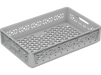 Eurobox - rendszer rácsos falú doboz 60 cm x 40 cm x 12 cm szürke Eurobox - rendszer rácsos falú doboz 60 cm x 40 cm x 12 cm szürke