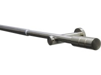 Gardinia Kreta hengeres karniskészlet 1 pályás 16/19 mm rozsdamentes acél hatás