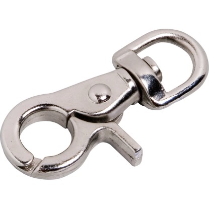 Forgatható karabinerhorog nikkelezett 57 mm x 20 mm x 8 mm