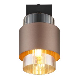 Fali lámpa MILLEY fekete bronz 1xE27