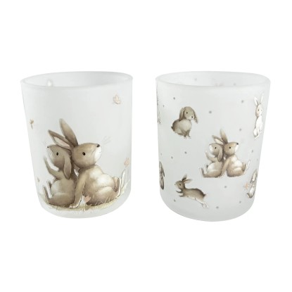 Boltze mécsestartó Knuffi nagy 10 cm x 9 cm x 9 cm fehér