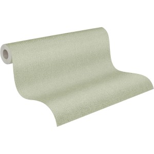 Tekercs A.S. Création vlies tapéta, egyszínű textil hatású, zöld, enyhén texturált.