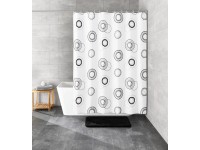 Kleine Wolke Luna zuhanyfüggöny 180 cm x 200 cm fekete-fehér