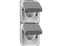 Aquastar Merten Schuko dupla aljzat függőleges Aquastar Merten Schuko dupla aljzat függőleges