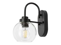 Rábalux Tirina beltéri fürdőszobai fali lámpa matt fekete E27 1xMAX15W IP44