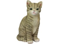 Dekor ülő macska figura 14 cm x 10 cm x 20 cm bézs Dekor ülő macska figura 14 cm x 10 cm x 20 cm bézs