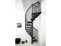 Minka csigalépcső Rondo Color antracit átmérő: 120 cm szintmagasság 300 cm