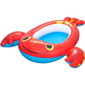 Bestway Splash Buddy felfújható gyerekcsónak, piros rák design, felfújható medence 3 éves kortól.