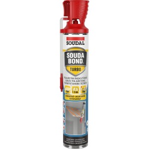 Soudal Souda Bond Turbo, poliuretán ragasztó piros dobozban.