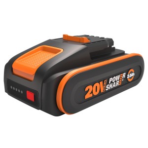 Worx WA3639 Power Share 2 Ah akkumulátor elektromos szerszámokhoz, fekete-narancs.