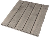 Bordázott fapadló lap szürke merített impregnálás 50 cm x 3,2 cm x 50 cm