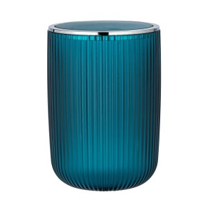Wenko Agropoli L Petrol lengőfedeles szemetes, 5.5 l, műanyag, bordázott design.
