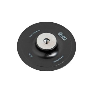 Fekete LUX támasztó tányér rostszálas korongokhoz, 125 mm átmérővel, M14 menettel sarokcsiszolókhoz.
