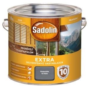 Sadolin falazúr, platán színben, kültéri használatra. Favédelem sárga fém vödörben.
