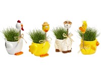 Csetkáka állatos kerámiában cserépátmérő: kb. 6 cm