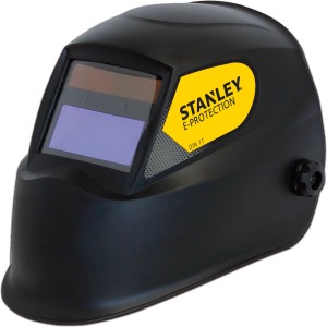 Fekete Stanley DIN 11 hegesztősisak LCD szűrővel és állítható fejpánttal.