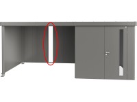 Biohort fénypanel Neo szerszámos ház oldalfalhoz 28 cm x 207 cm kvarcszürke