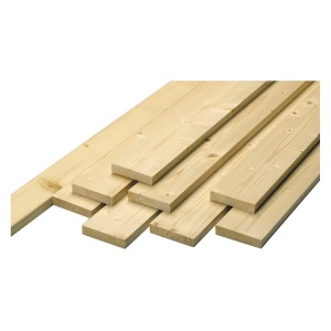 Fenyő/jegenyefenyő zsaluzódeszkák, 3 oldalon gyalulva, 20x95x2500 mm, belső és tetőszerkezetekhez.
