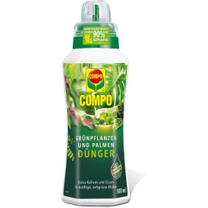 Compo 500ml-es folyékony tápoldat zöld növényekhez és pálmákhoz az erős, zöld levelekért.