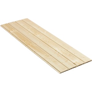 Kezeletlen Göteborg profilfa, 14x121x4200 mm, lucfenyő/fenyő, fal- és mennyezetburkoláshoz.