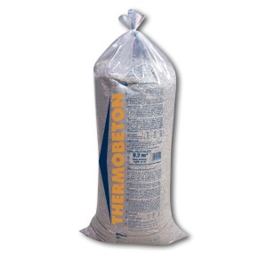 Zsák Thermobeton Vakolatok, 0,2 m³ tartalom, hőszigeteléshez és vakolatalapnak.