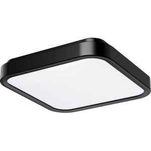 Fekete, négyzet alakú LED mennyezeti lámpa