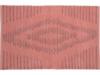 OBI pamut szőnyeg mintás 60 cm x 90 cm terrakotta-fekete OBI pamut szőnyeg mintás 60 cm x 90 cm terrakotta-fekete