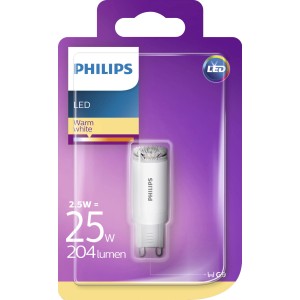 Philips G9 LED izzó, 2,5W, meleg fehér, bliszterben