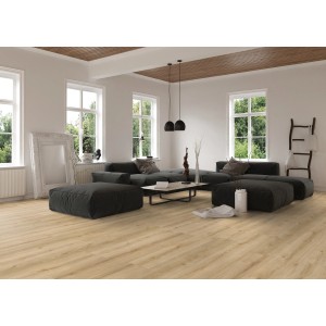 Nappali Kaindl Comfort 7 mm Cordoba tölgy laminált padlóval.