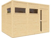 Bertilo Cubus 3 kerti faház natúr 337 cm x 234 cm FSC® Bertilo Cubus 3 kerti faház natúr 337 cm x 234 cm FSC®